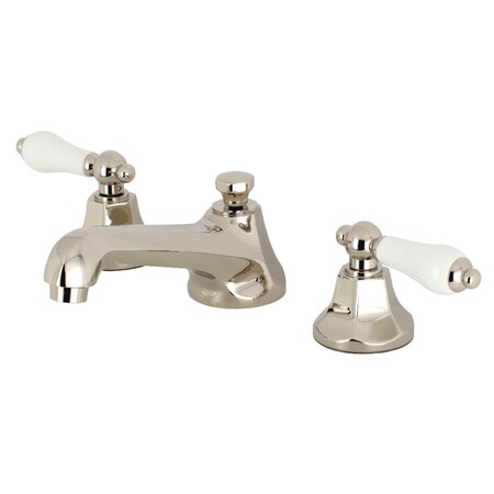 Kingston Brass KS4466PL 8" Widespread Bathroom Faucet, Polished Nickel KS4466PL